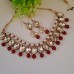 N019-Cast ku.silver,Red beads